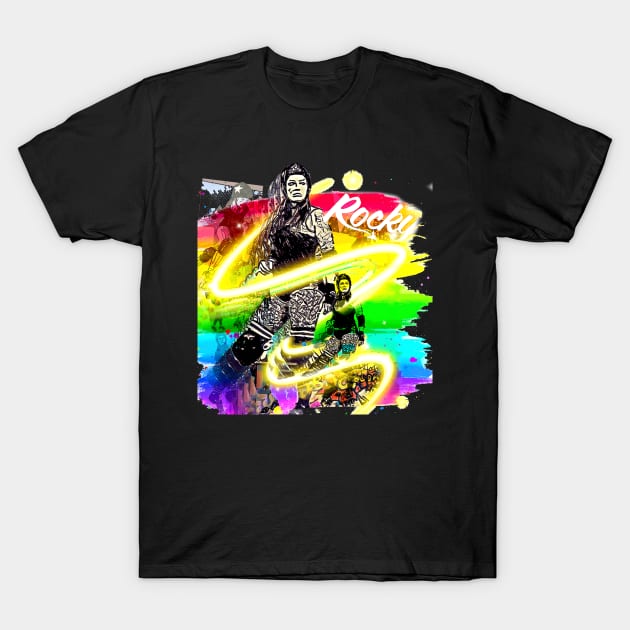 Rainbow Rocky T-Shirt by KazArtDesigns